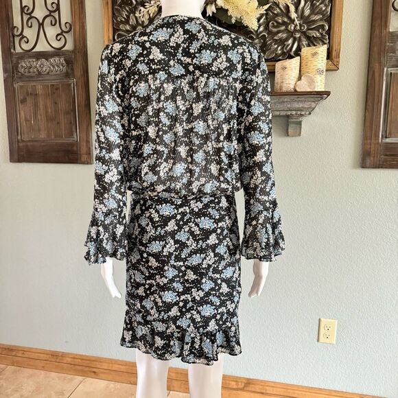 Veronica Beard Sean Silk Floral Mini Dress Size 6 - Picture 7 of 16